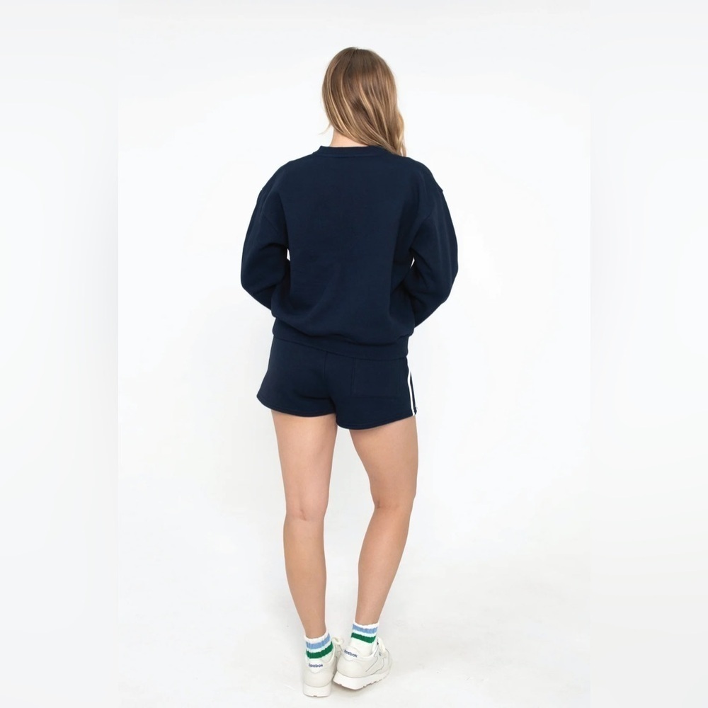 Form “Camp Form” 100% Cotton Navy Pullover Sweater - Picture 4 of 9